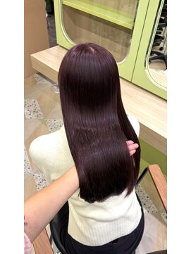 イオエ 西梅田(ioe) ブリーチなしカラー／髪質改善/ミルクティーベージュ/小顔へア