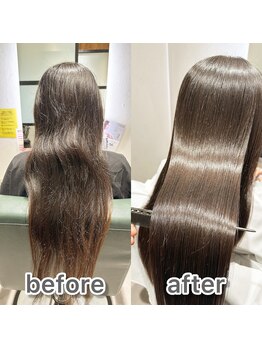 アートサロン センター北(art salon)の写真/業界最高峰縮毛矯正剤使用!!ダメージレス、嫌な臭いが少ない、自然なストレートヘア