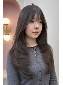 ★ 似合わせカット韓国 メルティカラーフェミニンロング