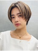 〈a4〉ショート韓国ボブハイライト髪質改善ブリーチ前髪20代30代