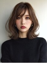 アース 菊名店(HAIR&MAKE EARTH)&nbsp;くびれレイヤーボブ/外ハネ/韓国風/小顔/20代30代40代