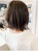 福山市イルミナカラー人気caary切りっぱなし外ハネボブ