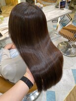 ロンド ストラーダ 心斎橋(Lond strada)&nbsp;エアリーロング×ピンクベージュ×美髪［髪質改善/縮毛矯正］