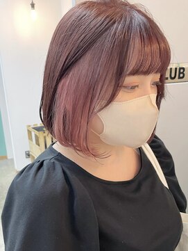 キューズ クラブ(cuz KLUB) 【cuzKLUB】イヤリングカラー×ピンクボブ【池袋】