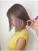 ホワイトラベンダー/セクションカラー/ペールベージュ
