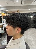 メンズツイストパーマスパイラルパーマフェード[船橋]