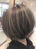 白髪ぼかしハイライト,透明感ベージュ,美肌カラー/草加