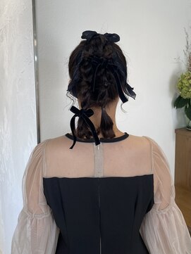 リル 茅ヶ崎(Liru:) 【花鈴】ポニーヘア/ワインレッド/チェリーレッド/カチモリヘア