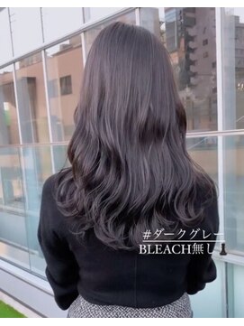 シェーン 仙台駅広瀬通店(schon) ブリーチ無しで透明感溢れるダークグレーカラー！