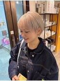 大人ショートボブ丸みショートカットマッシュショート前髪あり
