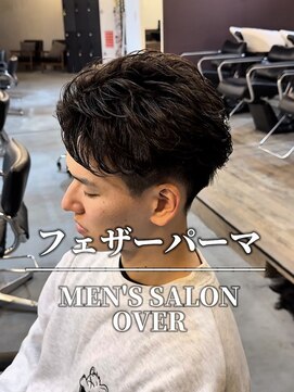 オーバー 町田店(OVER) フェザーパーマ【町田/メンズ/パーマ/眉毛/ブリーチ】