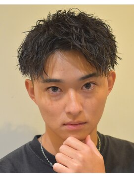 フリーク バーバーショップ 都島店(FREAK BARBER SHOP) MEN’S HAIR/ブルーブラック/フェザーパーマ/サーフカール/J