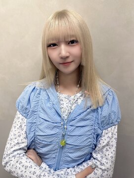 エン 栄店(enne) ココアベージュ/クラゲヘアー/ボブレイヤー/小顔/オリーブグレー