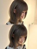 チル 福井駅前店(Chill)&nbsp;福井グレージュ韓国レイヤーボブウルフカット学生艶髪