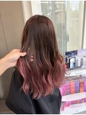 ブリーチインナーバレイヤージュグラデーションカラー夕貴