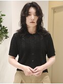 『ウルフレイヤーパーマ』ミディアムパーマ/レイヤーパーマ/前髪