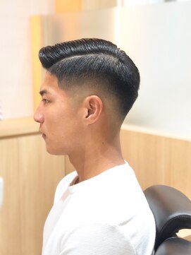 モッズヘアメン 名護大東店(mod's hair men) 大人ウェット七三分け短髪フェードカットヘア20代30代z1名護大東