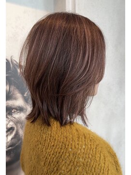 ディプティック ヘアー チェンジ ミュージアム(diptych Hair Change Museum) 外はねボブ/ハイライトカラー/ピンクハイライト/滋賀/南草津