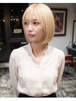 グッドフェローズ キタホリエ(GoodFellas kitahorie)&nbsp;レイヤーで魅せるハイトーンボブスタイルブリーチデザインカラー