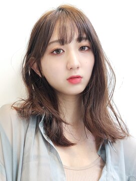 アイティー バイ アルバム 浦和店(IT by ALBUM) ゆるウェーブ_ハッシュカットフルバングレッドブラウン_78038