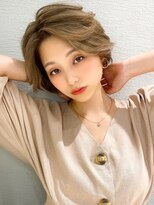 ラルユー 金山(LallYou)&nbsp;大人ショート/ベージュカラー/透け感ショートボブ