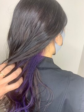 フロート 小阪店(float) インナーカラー_マロンベージュ Aラインボブ かきあげ