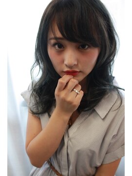 トゥーリ 藤崎店(tuuli) 20代30代40代50代ひし形デジタルパーマエアリーミディ黒髪