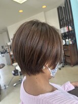 イートンクロップ オオツキ(Eton Crop Otsuki) 大人可愛いハイライト丸みショート　