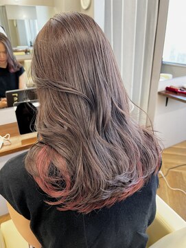 シカ 神戸三宮元町店(Cica) インナーカラー ラベンダー ピンクベージュ 髪質改善 三ノ宮