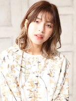 クラッチ 博多(CLUTCH)&nbsp;大人可愛い小顔外ハネボブレイヤーカットペールベージュA5