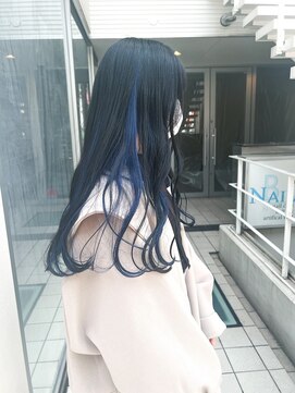 アソビ 表参道(ASOBI) バレない インナーカラー ブルーシルバー