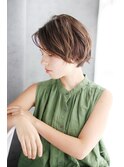 【Loamio】透け感バングショート【30代/40代/50代/60代】
