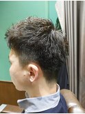 バリカンショート×形状記憶パーマ