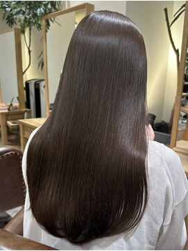 ローネス ギンザ(LONESS ginza) くびレイヤー薄めバンググレージュカラーピンクベージュパーマ