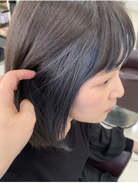 ヘアーナシータ 本店(HAIR NACITA) フェイスフレーミングカラー × ネイビー