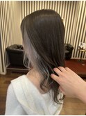 20代30代40代50代 透明感 ハイトーンインナーカラー