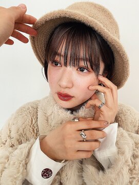 フィルムス 表参道(FILMS) レイヤーカット/ウェットへア/オリーブベージュ/表参道