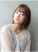 レイヤーボブワイドバングに合わせカットイメチェン小顔