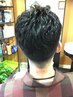 メンズカット＋クセ風アイロンパーマ（シェービング付き）