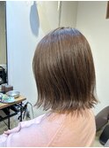 【切りっぱなしボブ/外ハネボブ/透明感カラー】