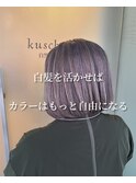 【６０代白髪率８０％】白髪活かしのシルバーベージュ