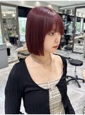 ハイトーン×切りっぱなしボブ♪