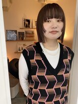 ソイ コンク 下北沢(soi conc)&nbsp;ステップカット/切りっぱなしボブ/ピンクブラウン_下北沢