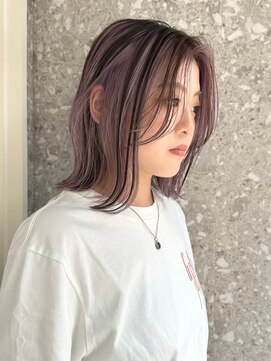 サンク 原宿 表参道(cinq) インナーカラーイヤリングカラーハイライトローライトブリーチ