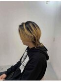 20代30代40代◎メンズ金髪ツーブロックレイヤースタイル韓国風