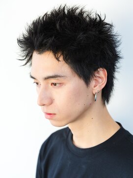 アート ヘア アップップ(ART HAIR UP-PU) 短髪アップバング黒髪スパイキーショート