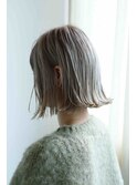仙台/髪質改善/シルキーベージュ×切りっぱなしミディアムa