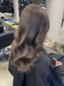 ペレ 栄店(PELE) ホワイトグレージュ/デジタルパーマ/チェリーブラウン/栄