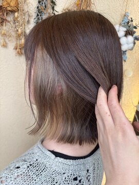 リブレ ジュネス 郡山堤下店(Libre jeunesse) ボブ インナーカラー