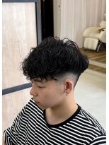 エッジ(EDGE)&nbsp;大分メンズ刈り上げマッシュ波巻きスパイラルパーマスタイル